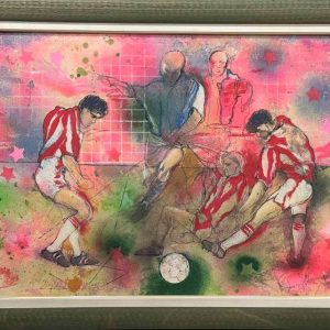 umetnicka slika, fudbal, crvena zvezda